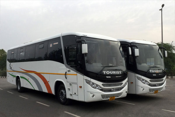 43 Seater luxury tata bus - bus rental company - car rental delhi
